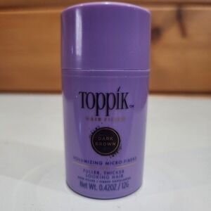 Toppik Hair Filler Dark Brown Volumizing Micro Fibers Fuller Thicker .42oz NEW